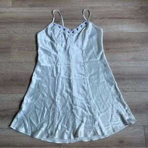 Vintage Le Boudoir Slip dress lingerie heart cut out  collar